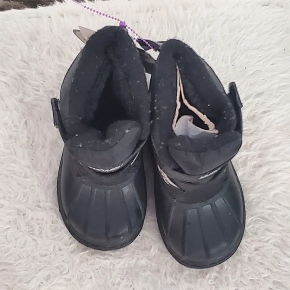 NEW Baby Khombu Snow Boots Size 7M Black and Silver Kids' Snow Boots - Picture 6 of 11